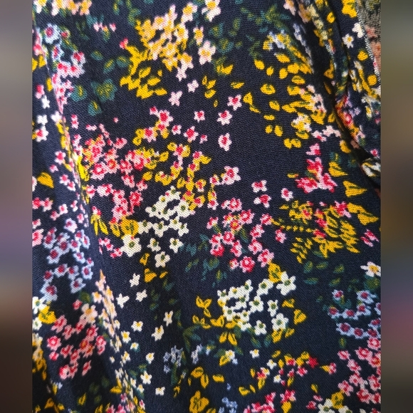 Jessica Simpson Tiered Navy Floral Maxi Dress Size Small - Picture 5 of 9